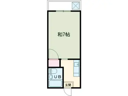 シティーペンション片柳(1K/2階)の間取り写真