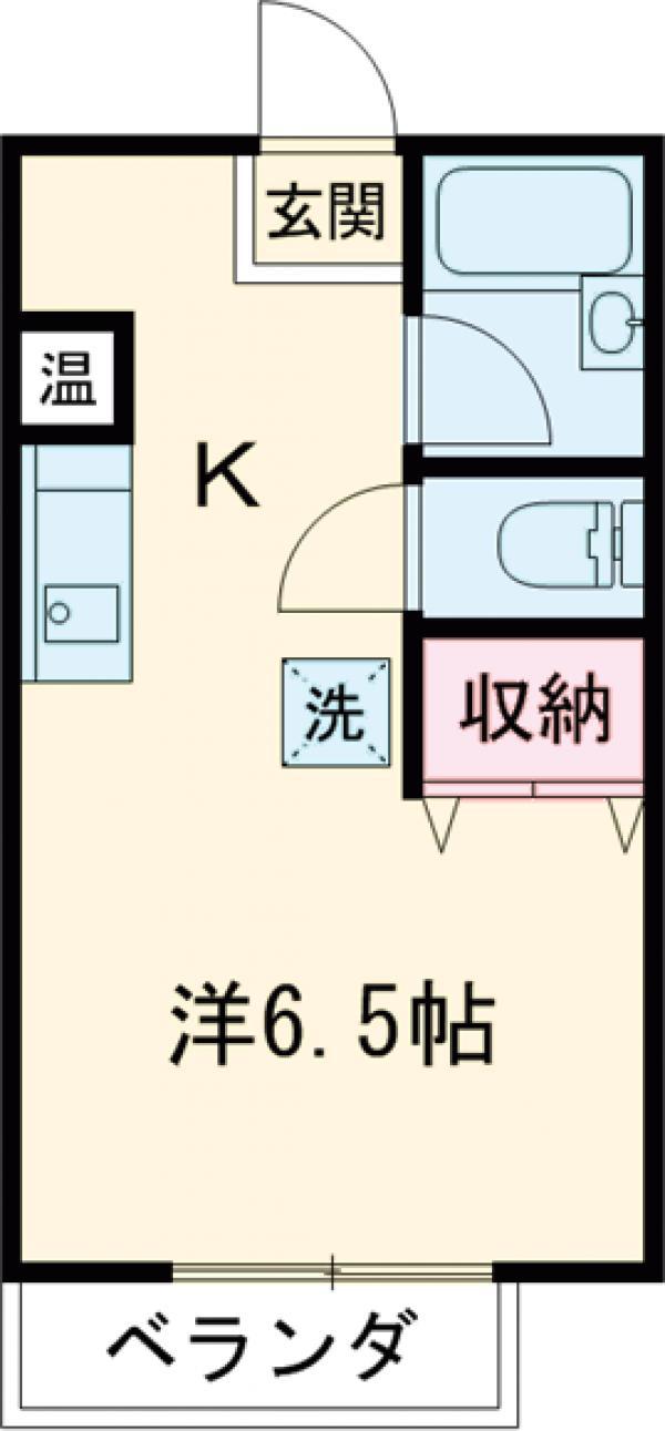 清水ハウス三番町(ワンルーム/2階)の間取り写真