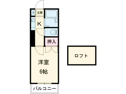 メゾン・フローラ(1K/2階)の間取り写真