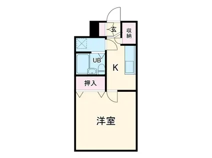 ライトハイツ(1K/3階)の間取り写真