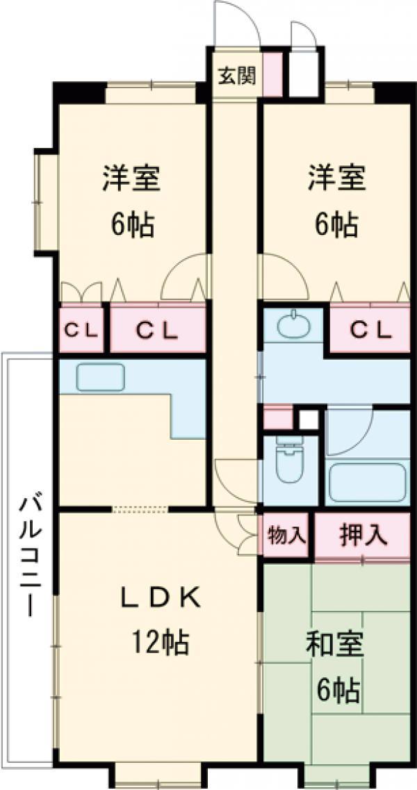 シティーライフNEXT(3LDK/7階)の間取り写真
