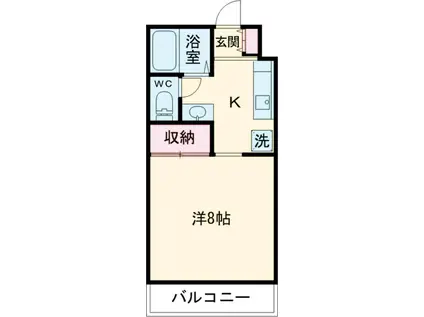 スペースワン(1K/1階)の間取り写真