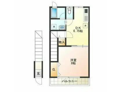 セントポール(1LDK/2階)の間取り写真