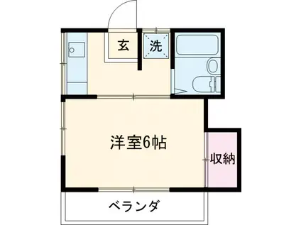 泉ハイツ(1K/1階)の間取り写真