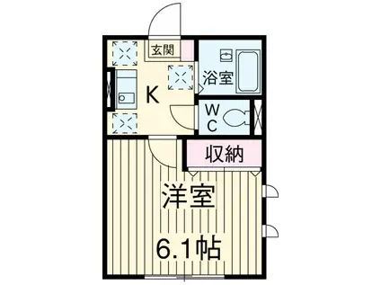 パル・レイスリー(1K/2階)の間取り写真