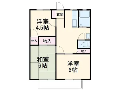 菊地ハイツA(3DK/1階)の間取り写真