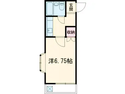 メゾン・ド・シェーブル(1K/1階)の間取り写真