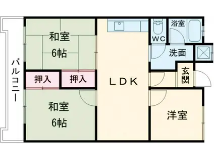 緑が丘753マンション(3LDK/7階)の間取り写真