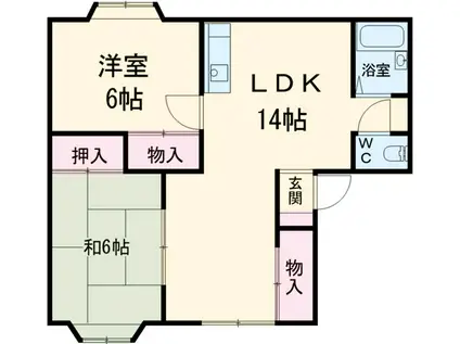 フジメゾンA(2LDK/1階)の間取り写真