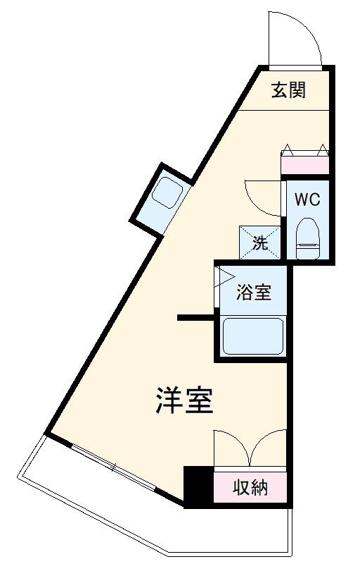 プロスペア横浜西口(1K/7階)の間取り写真