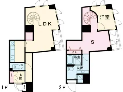 Tガーデンスクエア(1SLDK/4階)の間取り写真