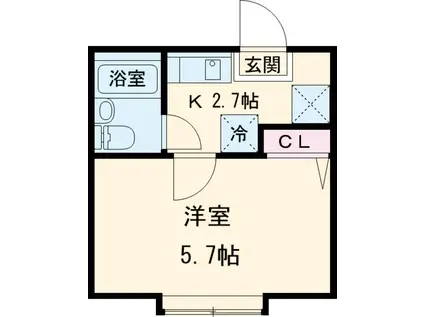 サニーコート北葛西2(1K/2階)の間取り写真