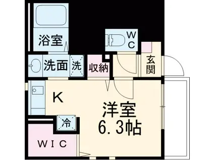 プレミール(ワンルーム/1階)の間取り写真