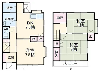 ファミリーパレス(3DK)の間取り写真