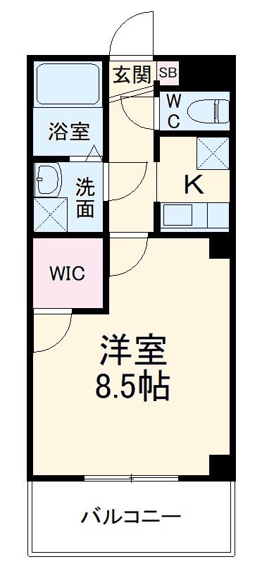 CASA DOMANI(1K/1階)の間取り写真