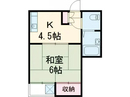 メゾンドールFT(1K/3階)の間取り写真