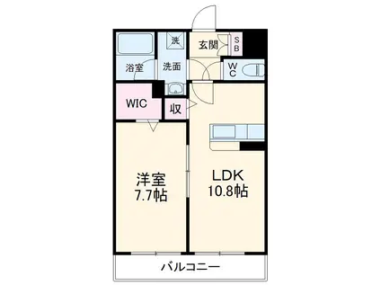 BRAVE ARK(1LDK/1階)の間取り写真