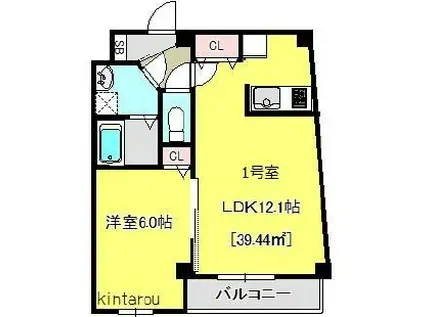 MAXIMAS 1(1LDK/3階)の間取り写真
