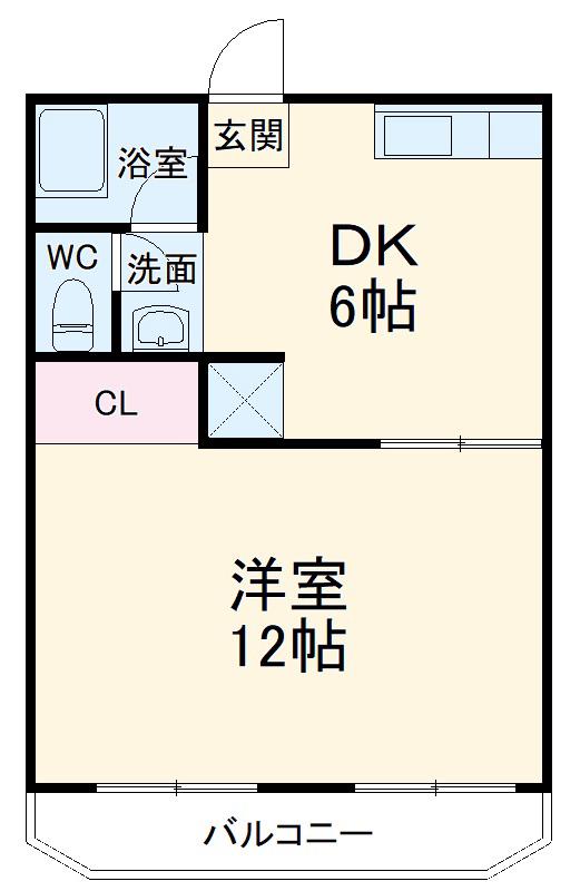 スズキハイツB棟(1LDK/1階)の間取り写真