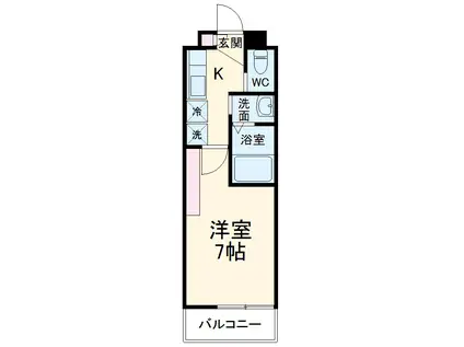 RIS壱番館(1K/3階)の間取り写真