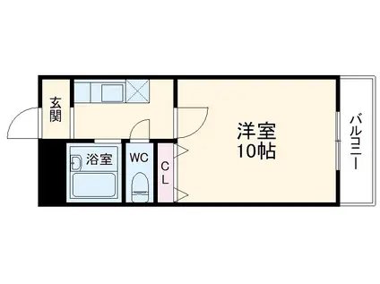 サンヴェール海老塚(1K/2階)の間取り写真