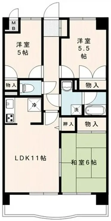 緑の森ハウス 4階階 間取り