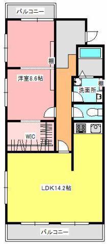 シャトーインTOKAI(1SLDK/3階)の間取り写真