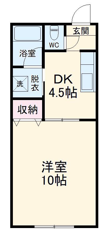 グリーンハイツ北島A(1DK/2階)の間取り写真