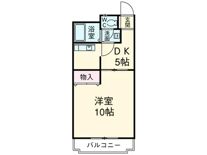 グレースアネックス(1DK/2階)の間取り写真
