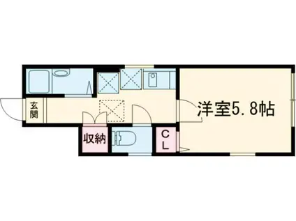 グランドコート千歳烏山(1K/1階)の間取り写真