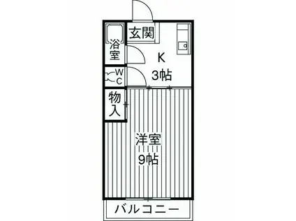 大澤ビル(1K/3階)の間取り写真