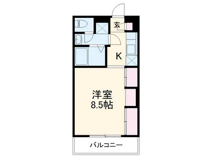 リブリ・サンフラワー14(1K/1階)の間取り写真