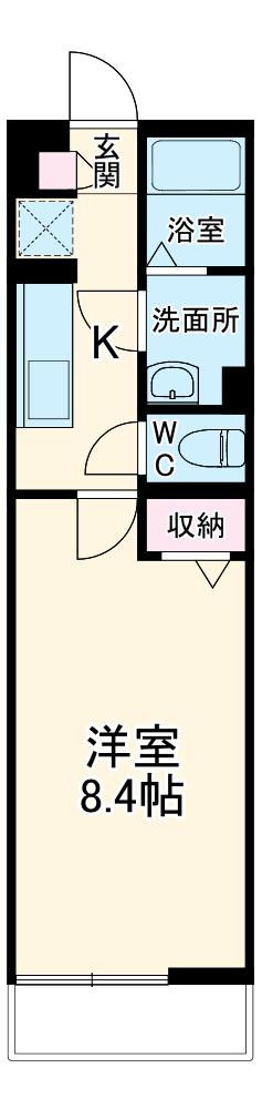 リブリ・サンフラワー14(1K/3階)の間取り写真