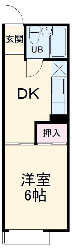 セジュール静波(1K/2階)の間取り写真