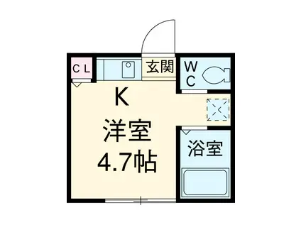 MEINEBURG(ワンルーム/2階)の間取り写真