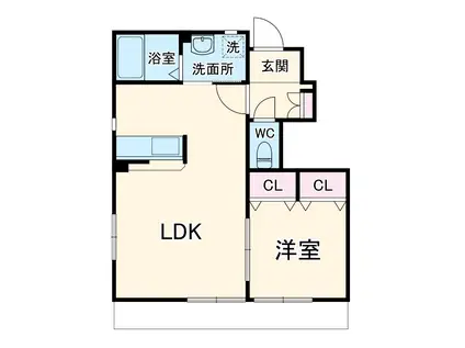 アムールシトロン(1LDK/2階)の間取り写真
