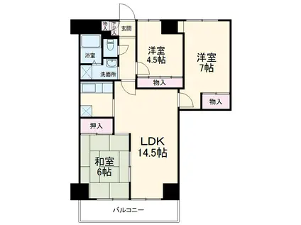 TS GARDEN蕨Ⅲ(3LDK/4階)の間取り写真