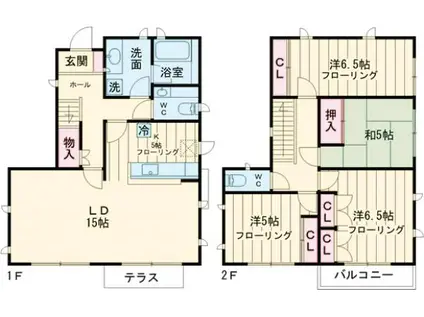 京王電鉄井の頭線 西永福駅 徒歩11分 2階建 築29年(4LDK)の間取り写真
