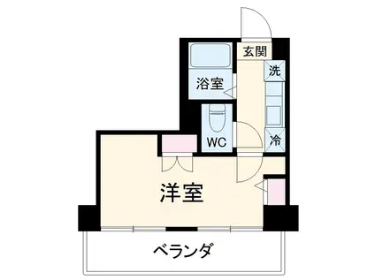 プレステージ千葉(1K/8階)の間取り写真