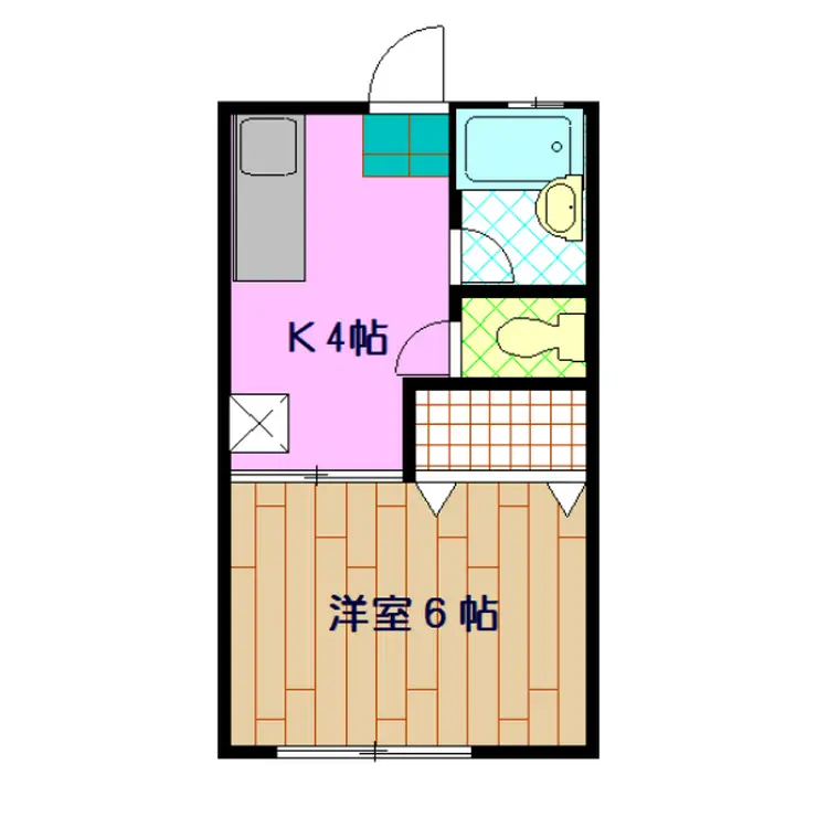 富士見コーポ 2階階 間取り
