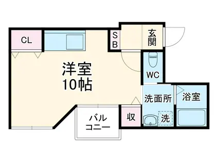 TKビル(ワンルーム/5階)の間取り写真