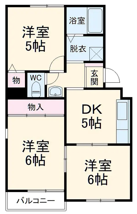 シャタル日吉台 2階階 間取り