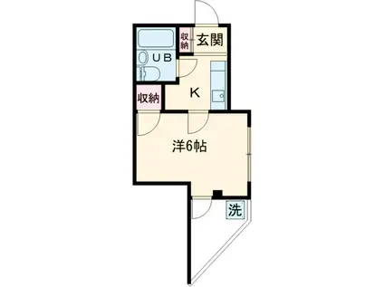 高ヶ坂橋ビル(1K/3階)の間取り写真