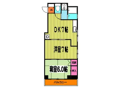 和地マンション(2K/3階)の間取り写真