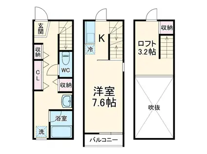 レガーロ千葉中央(1SK)の間取り写真