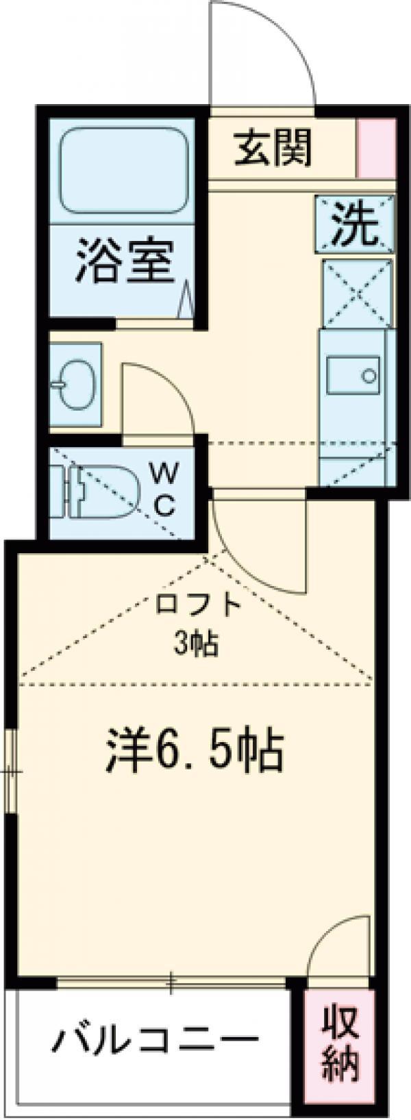 エクセルコート新小岩(1K/3階)の間取り写真