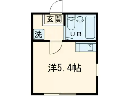 RUN OFF FIELD(ワンルーム/1階)の間取り写真