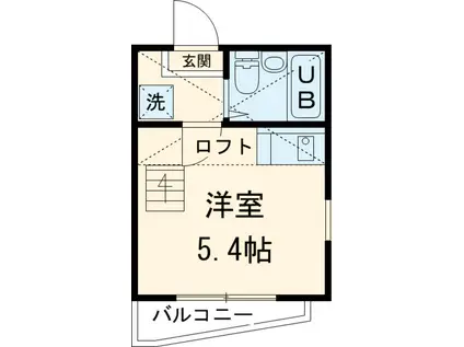 RUN OFF FIELD(ワンルーム/3階)の間取り写真