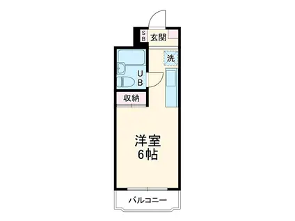 スカイコート蕨(1K/4階)の間取り写真