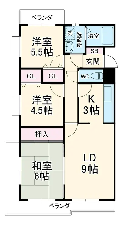 ドミールいぶき野 1階階 間取り